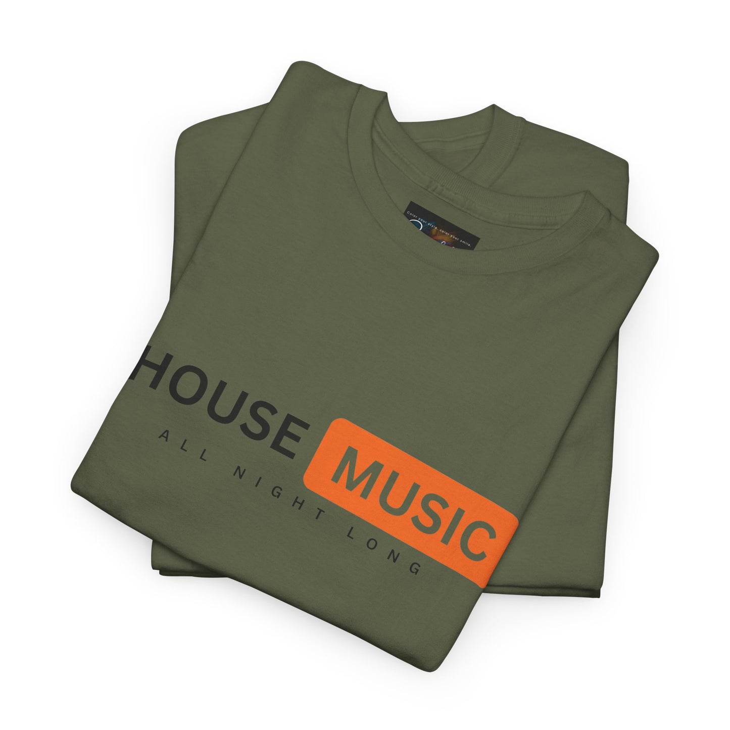 House music all night long hub T-Shirt — Unisex Heavy Cotton Tee