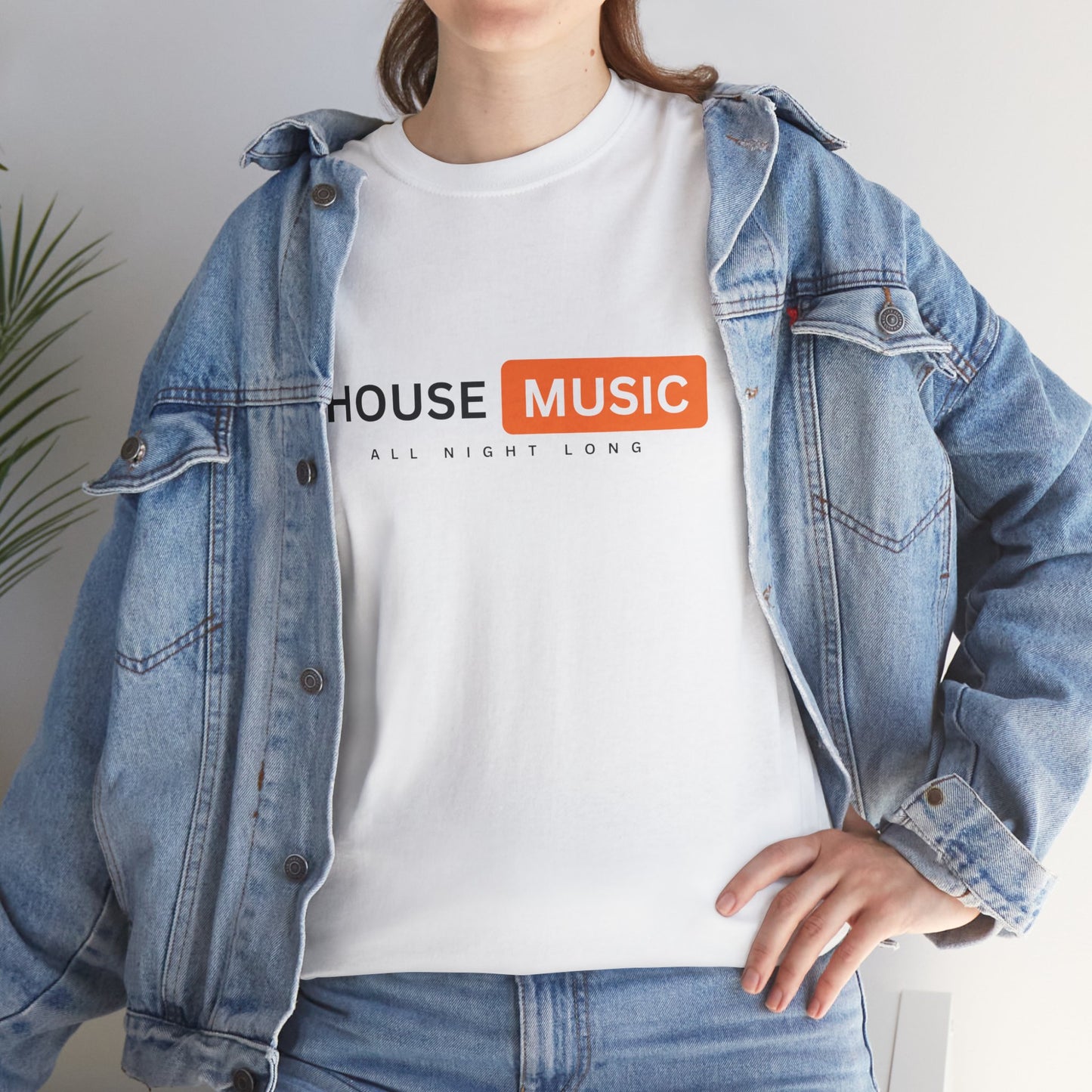 House music all night long hub T-Shirt — Unisex Heavy Cotton Tee