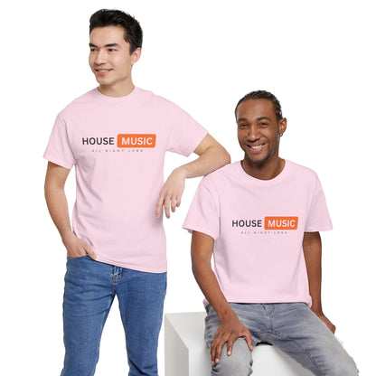 House music all night long hub T-Shirt — Unisex Heavy Cotton Tee