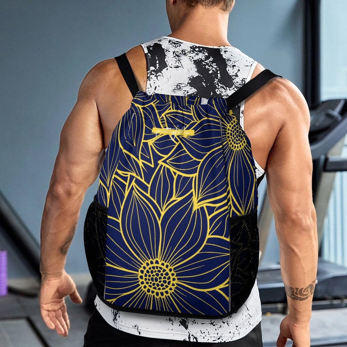 Flower blue - sport bag