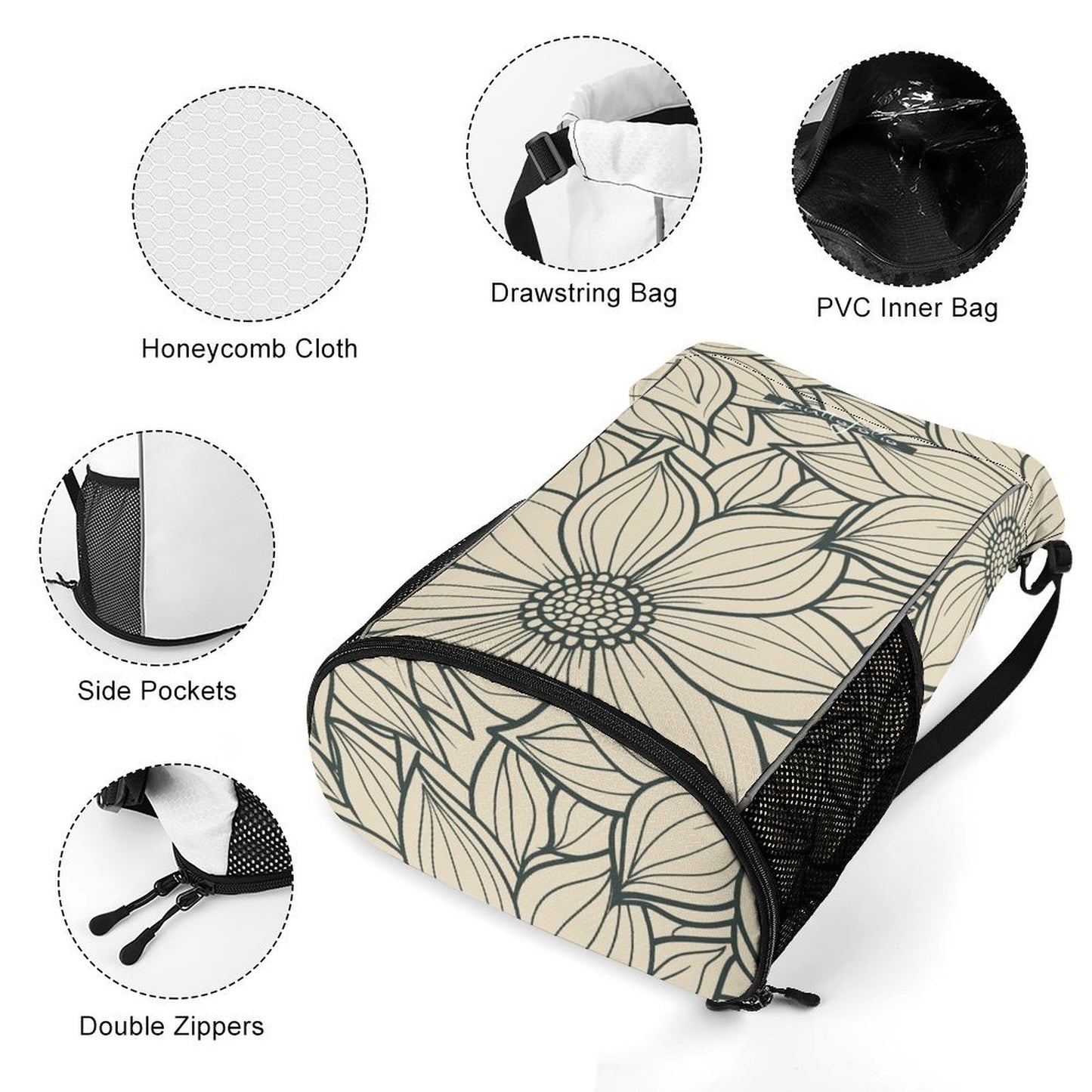 Flower cream - sport bag