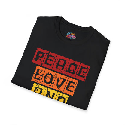 House music - Peace love - Unisex Softstyle T-Shirt