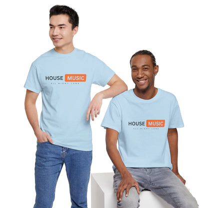 House music all night long hub T-Shirt — Unisex Heavy Cotton Tee