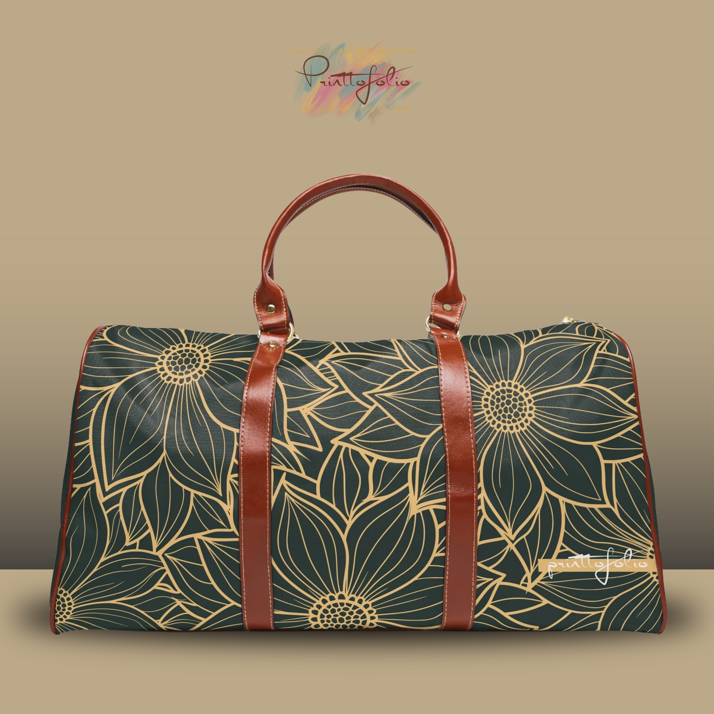 boho flower collection green