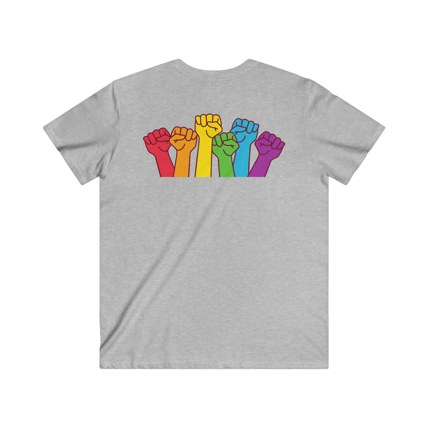 Gaylife - Fist - Fitted V-Neck Short Sleeve Tee - 10