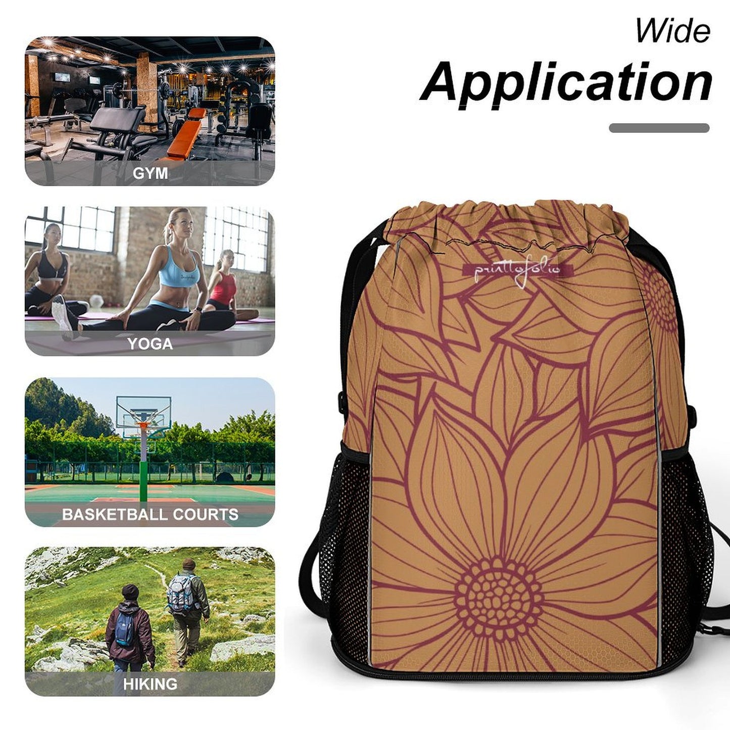 Flower red - sport bag