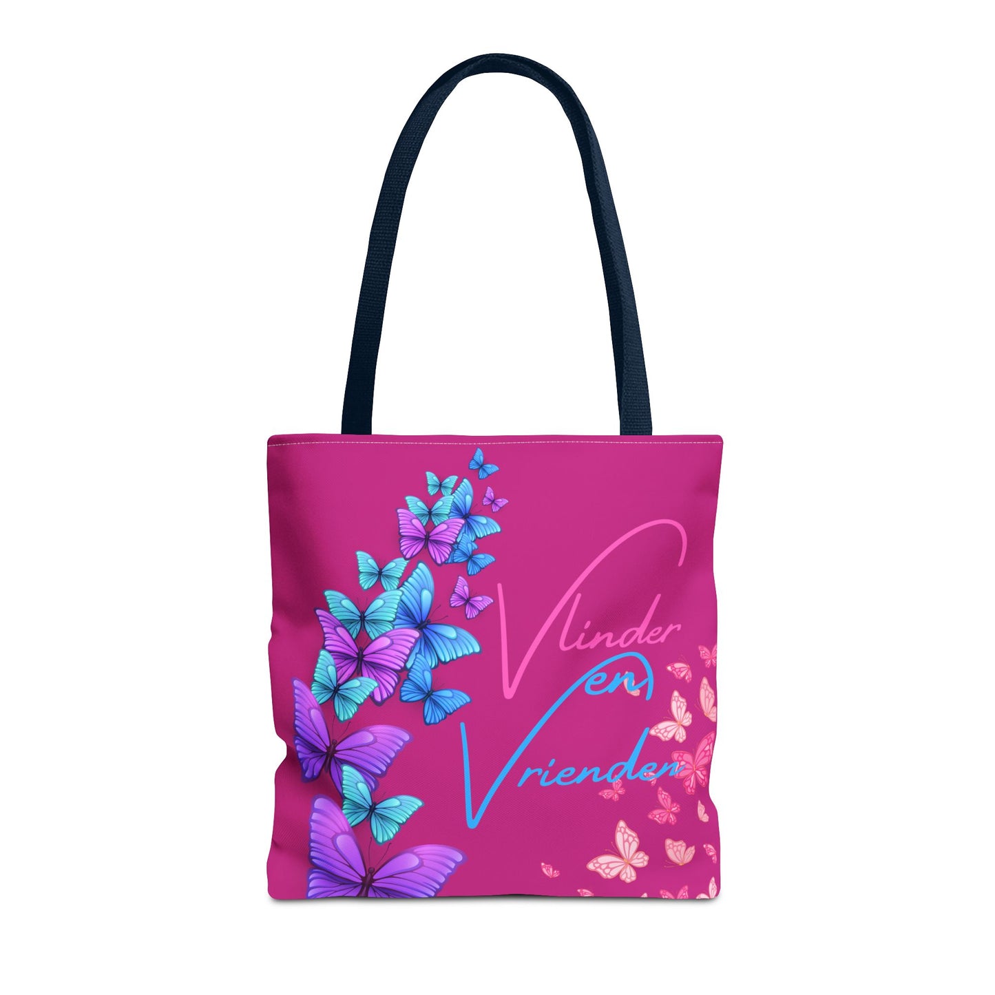 Tote Bag vlinder en vrienden pink