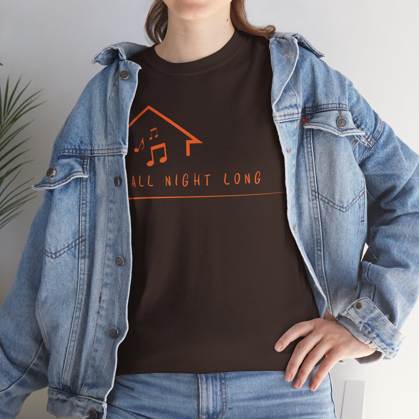 House music all night long T-Shirt — Unisex Heavy Cotton Tee