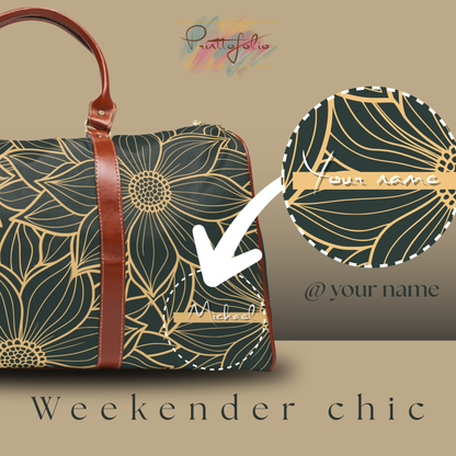 boho flower collection green