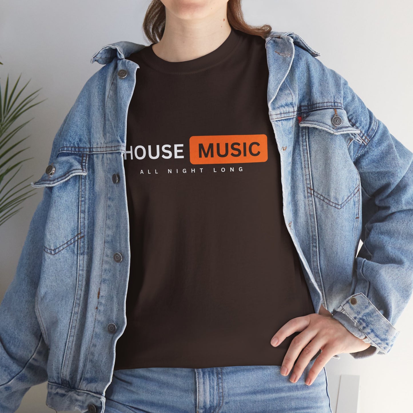 House music all night long hub T-Shirt — Unisex Heavy Cotton Tee