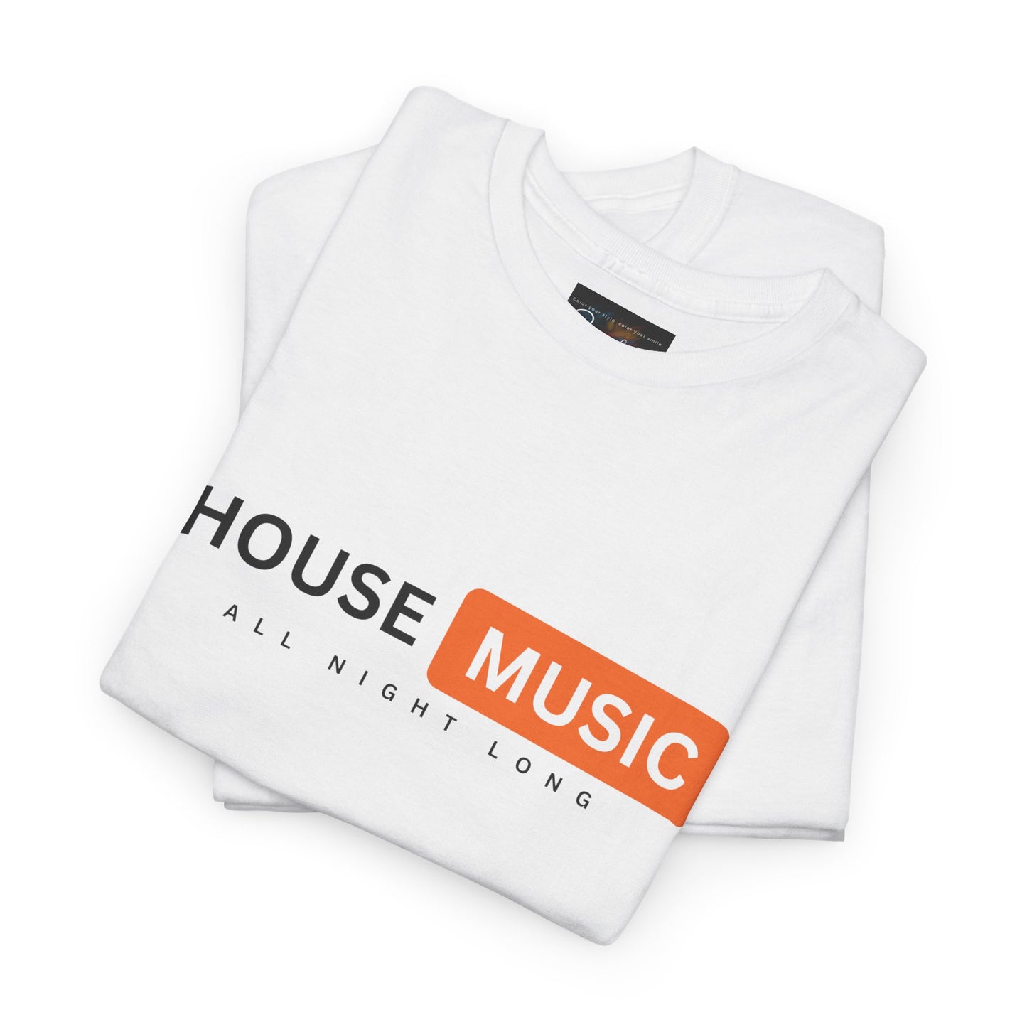 House music all night long hub T-Shirt — Unisex Heavy Cotton Tee