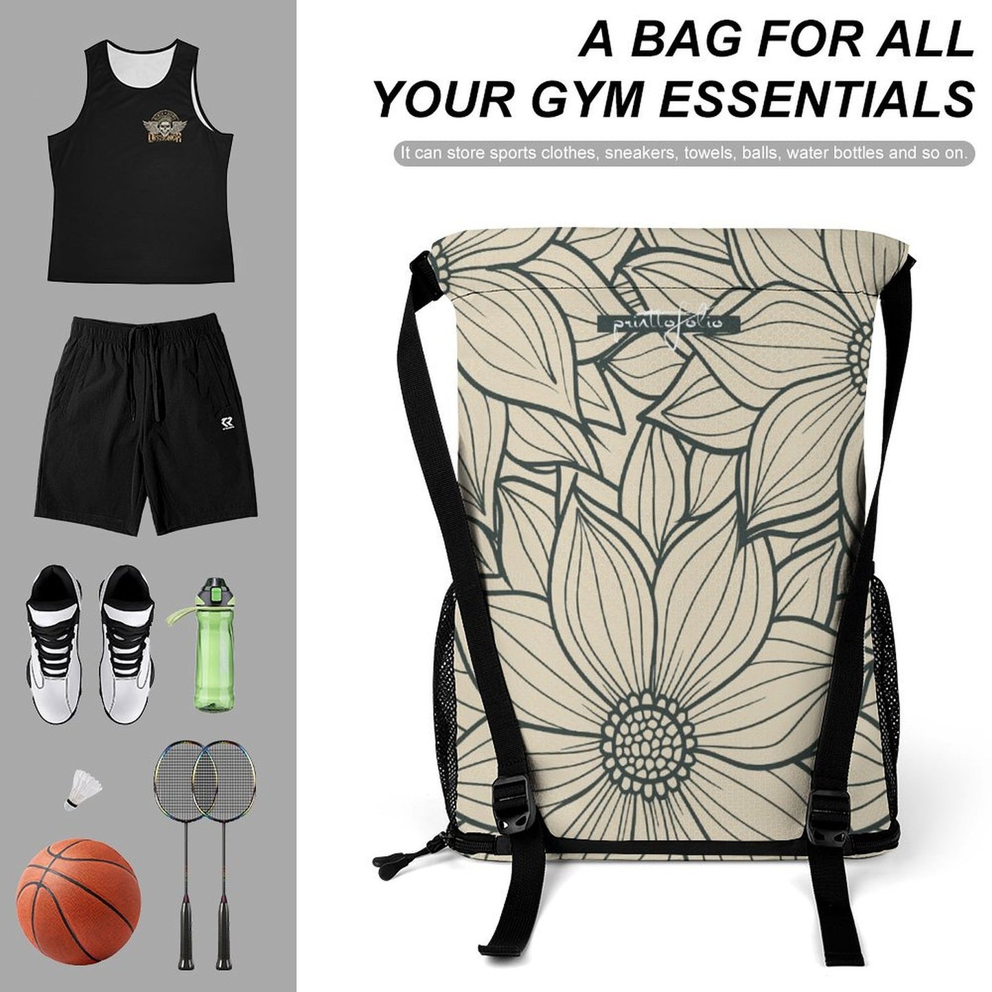 Flower cream - sport bag