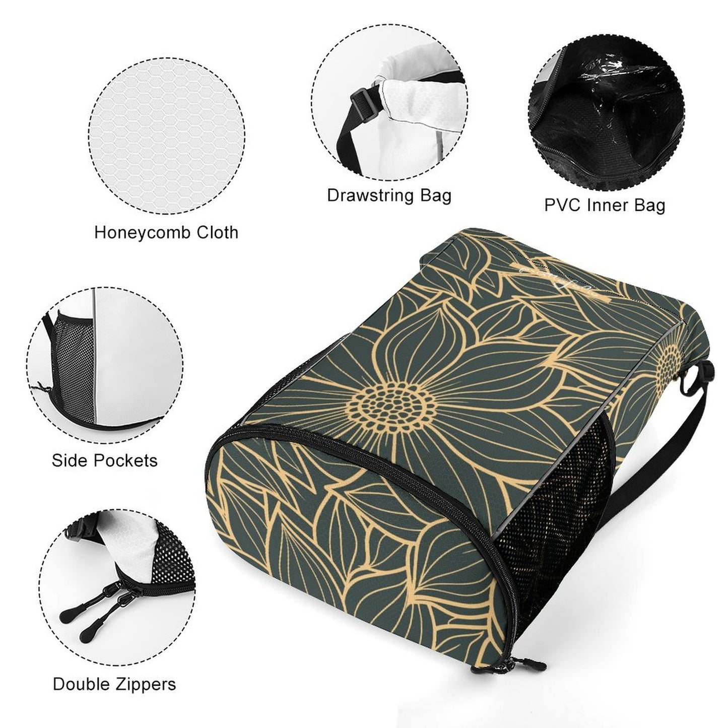 Flower green - sport bag
