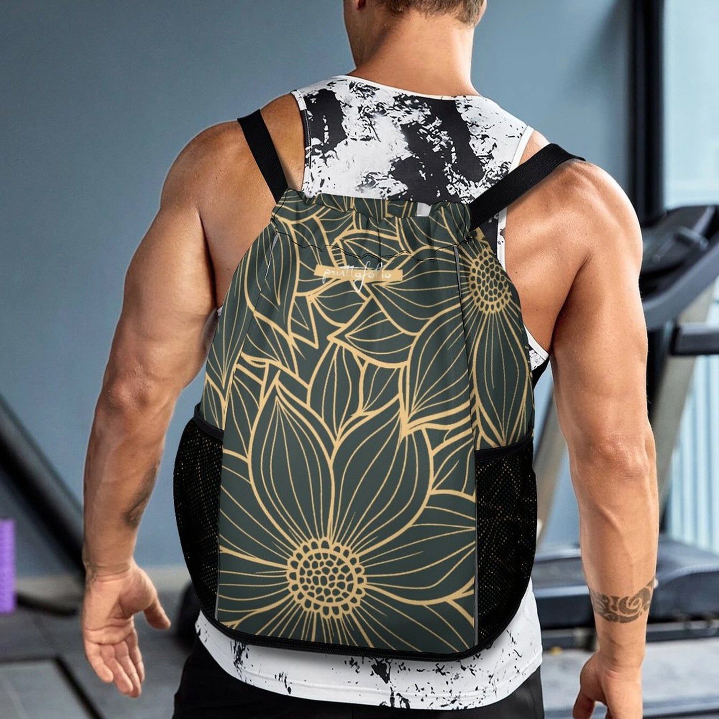 Flower green - sport bag
