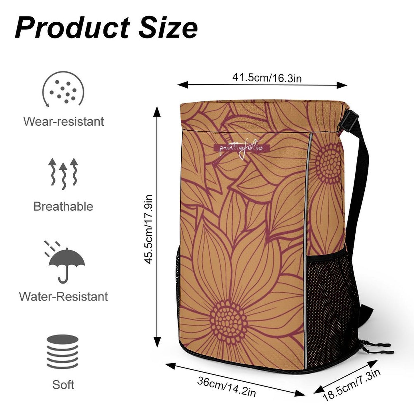 Flower red - sport bag