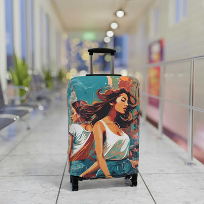 The party girl suitcase protector.