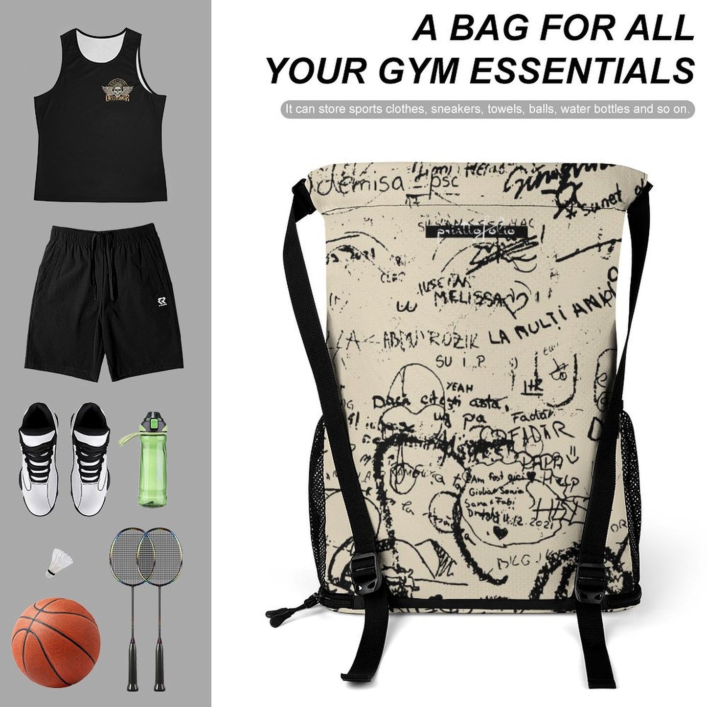 The busy wall - sport bag