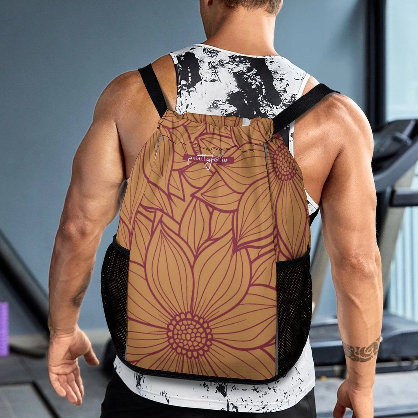 Flower red - sport bag