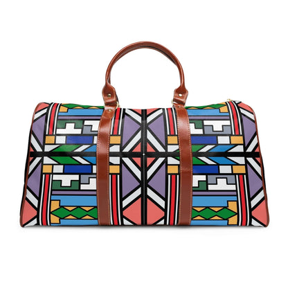 The blocks leather bag.