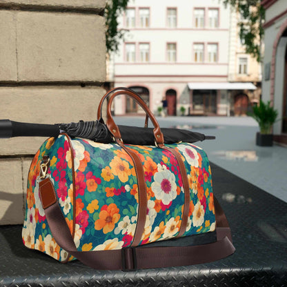 The flowers leather bag.