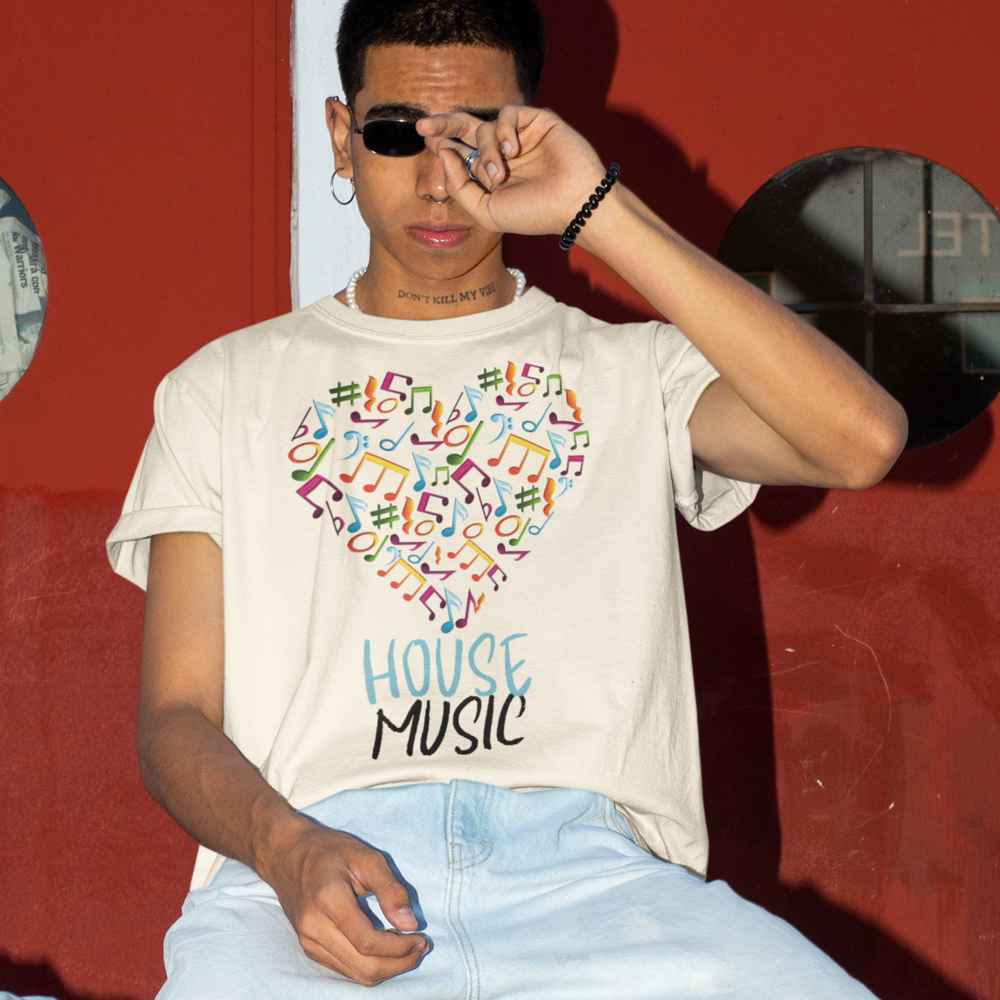 House music - Heart note - Unisex Softstyle T-Shirt